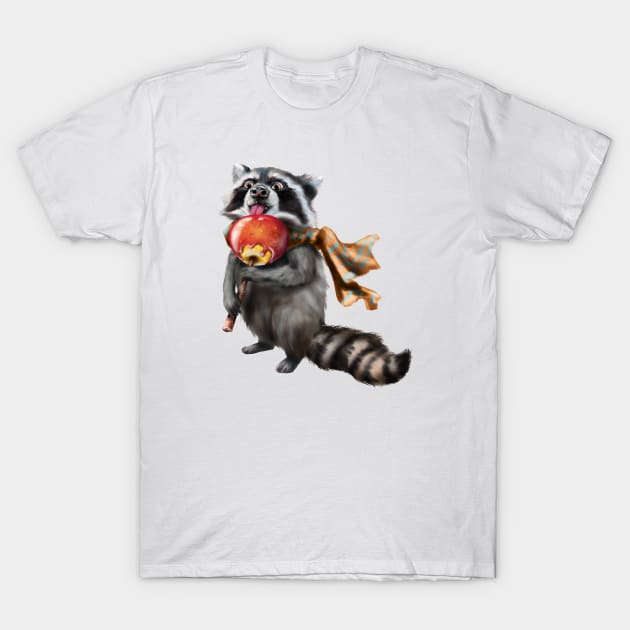 Cute racoon T-Shirt by Sitenkova